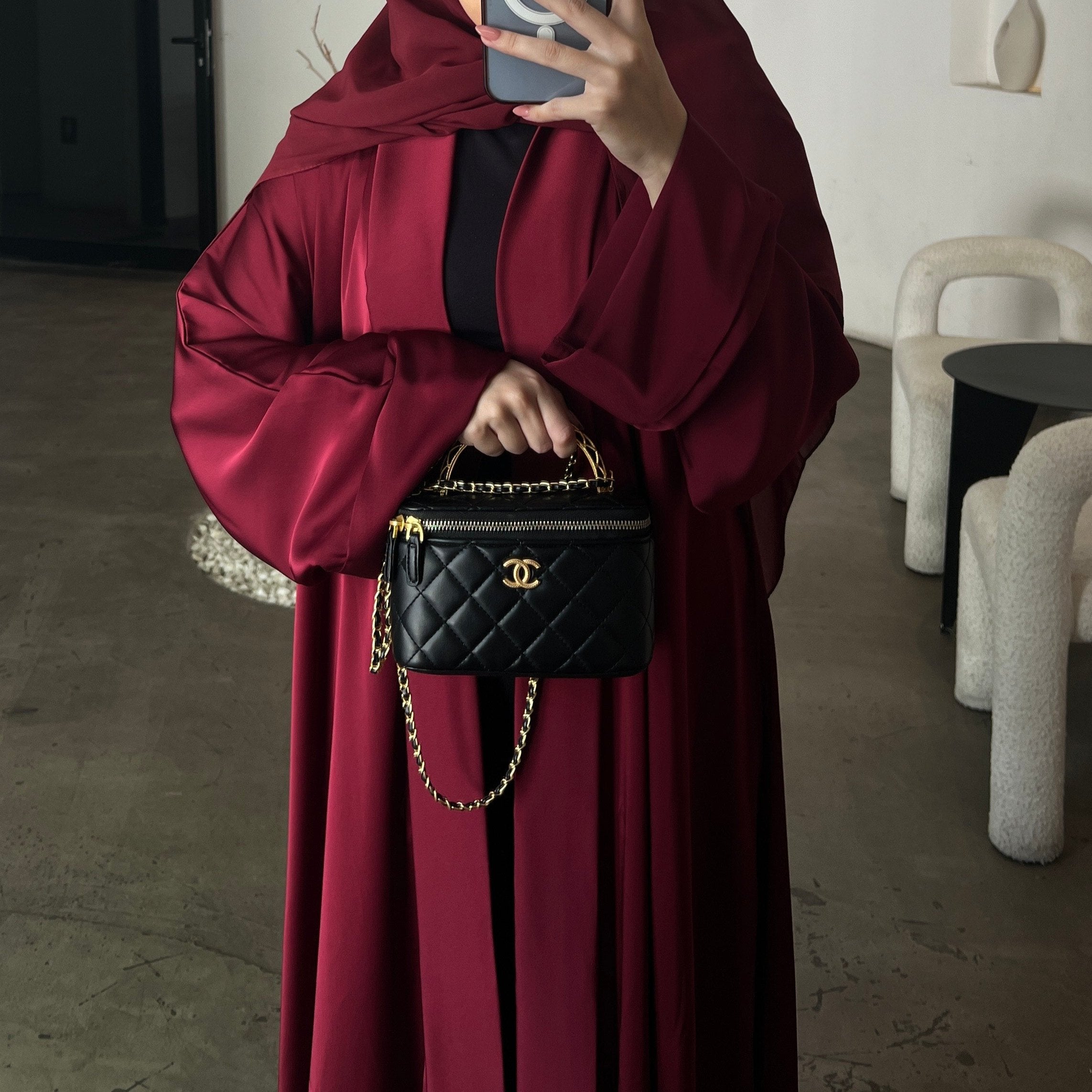 3.0 Burgundy (Abaya & Shela)